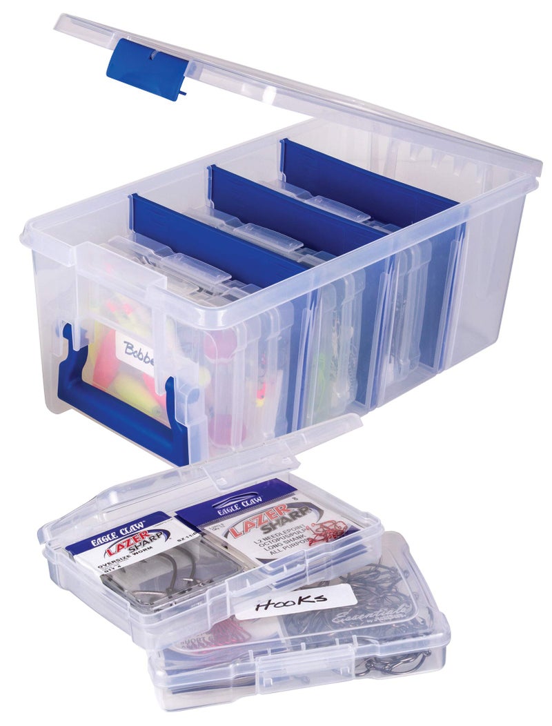 Flambeau Outdoors 4510FB Terminal Tackle File Satchel, 8 Bulk Boxes for Packaged Tackle, Clear - Image 1